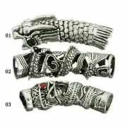 Silver Viking Beard Bead Dreadlocks Cuff Hair Beads Jewellery Celtic Tibetan