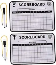 MOBUTOFU 2pcs Golf Scoreboard Double Sided Dry Erase Board for Practice Score Recording Engaging Design for Promotes Focus and Strategic Thinking