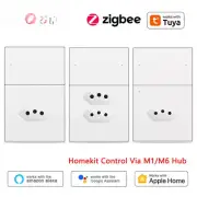 Zigbee Smart Brazil Socket Switch 10A 20A with Light Switch 20A Outlets Work