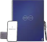 Rocketbook Smart Reusable- Dot-Grid Eco-Friendly Notebook with 1 Pilot Frixion Pen & 1 Microfiber Cloth Included - Midnight Blue Cover, Letter Size (8.5" x 11")