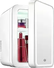 4L Mini Makeup Fridge WIth LED Light Mirror Portable Cosmetic Storage Refrigerator Keep Fresh Cooler For Home Car Dual Use