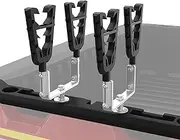 KEMIMOTO UTV Tool Rack, Hunting Tool Holder Rack Gun Mount Compatible with Polaris Ranger & General, Bow Holder Grips with Rubber Snubbers