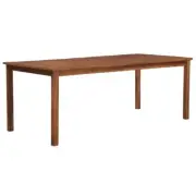 Outdoor Dining Table Solid Acacia Wood Durable Garden Patio Rustic Furniture