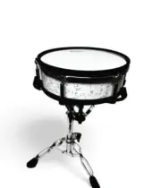 Lemon 12” x 4” Custom White Diamond Snare w Stand for Roland Alesis Strike Kit