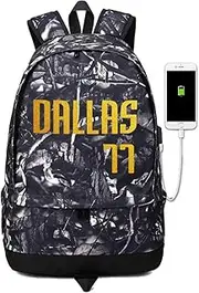 Basketball D-oncic Ball Storage Backpack Sports Equipment Depositary Multifunctional Bag for Men Women (Grey Pattern 1)