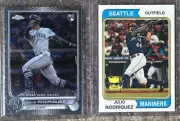 Julio Rodríguez 2022 Topps Chrome Topps Heritage RC Rookie 2 Cards
