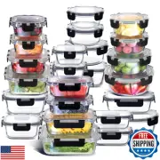 Nestl Glass Food Storage Containers - Microwave Oven Freezer Safe Food Kitche
