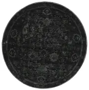 Brooklyn Vintage Oriental Emerald Green Round Rug