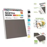 9" x 12" Sketch Book, 1-Pack 100 Sheets Spiral Bound Art Sketchbook, Acid Fre...