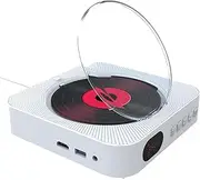 CD Players for Home,Portable CD Player,Wall Mounted CD Player,Portable CD Player with Bluetooth,with Cover Screen Display Home Audio FM Radio,for Player Home Audio,White