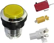 Arcade LED Push Buttons | Small Button with Light for Arcade Machine - High Transparent Game Accessory for Boys, Girls, and Adults