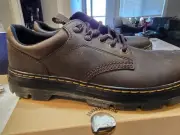 BRAND NEW DR. MARTENS REEDER CRAZY HORSE MENS SIZE 11 BROWN NEW OXFORD LEATHER