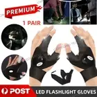 Waterproof Fishing Gloves with LED Flashlight Gloves Tools Outdoor Night Light
