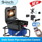 Sewer Drain Industrial Endoscope Camera with 9'' IPS Monitor WiFi DVR Recording