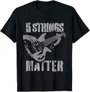 VidiAmazing Five Strings Matter for 5 String Bass Guitar Players T-Shirt ds154 T-Shirt