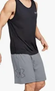 Under Armour Men's UA Tech Graphic Shorts, Gray, Size XXL