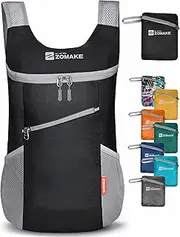 ZOMAKE Foldable Backpack 14L - Lightweight Small Folding Bag, Water Resistant Travel Daypack for Walking Cycling Women Men