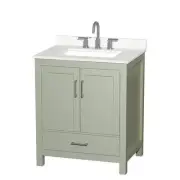 Wyndham Collection WCS141430S-QTZ-US3MXX Sheffield 30" - Light Green / White