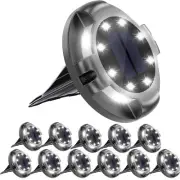 Biling Solar Outdoor Lights - 12 Pack, Bright Uplight Sidelight, Waterproof D...