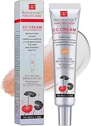 Color Correcting CC Cream with SPF 25, Full-Coverage Foundation, Hydrating Serum, Refine Skin Texture, Avoid Sun Damage (Light, 45 ml)
