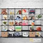 30 Cube Grid Wire Cabinet DIY Storage Rack Clothes Toy Book Mesh Organiser BK