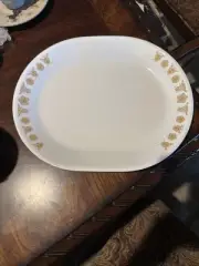 Vintage Corelle Butterfly Gold Platter Serving Dish 12” NOS