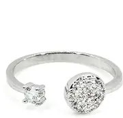 [Maya J] Cluster Solitaire CZ Ring, White