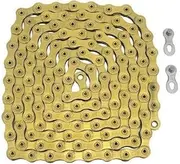 YBN 12 Speed Chain 126 Link with Power Lock Same As SRAM PC-XX1 Eagle, Gold #ST1449