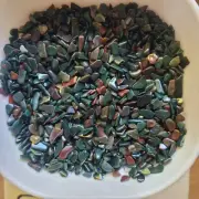 Bloodstone polished natural crystal gemstone chips 100gr Bags
