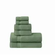 Super Soft Green 6 Piece Bath Sheet Set