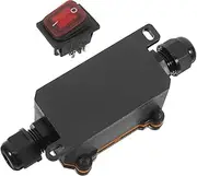 CANIGHT Double Outlet Illuminated Toggle Switch Waterproof Inline Cord Cable Auto Rocker Outdoor Power Lamps Easy Install for Outdoor Wiring