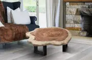 Unique Saur Wood Round Coffee Table, generous 95cm across one of kind 100% unique designed by nature