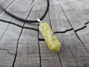 Empowering Jewelry Yellow Rice Spot Jasper Pointy Pendant Necklace 2 Variations