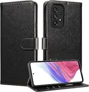 [Boyobacase] Wallet Case for Samsung Galaxy A13 4G,for Galaxy A04S Case,PU Leather Flip Cover RFID Blocking Phone Cover with 3 Card Slots [Stand Feature] [Side Magnetic Closure]-Black