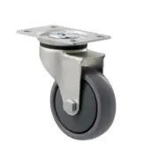 QTY 4 Trolly Wheel 75mm x 28mm x 23mm Swivel Plate 50kg Load KJQ75G/KZP