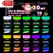 Fantastory Glow in the Dark Paint, 30Ml/1Oz Neon Glow Acrylic Paints, 2IN1 Water