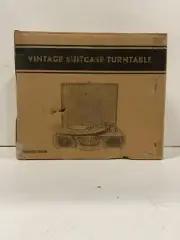 Vinyl 3-Speed Bluetooth Suitcase Portable Belt-Driven Record Player