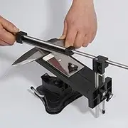 Fixed-Angle Sharpener Kits, Pro Kitchen Knife Sharpeners, Best Professional Knive Sharpen Chef Kitchen Sharpening Stones Sets with 4 Sharpening Stones for Kinds of Knife Tools