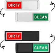 2 Pcs Dishwasher Magnet, Clean Dirty Sign Indicator for Dishwasher Non-Scratch Easy to Read and Strong Slide for Changing Signs Sleek and Convenient Design, Heavy Duty Magnet for Kitchen Organization