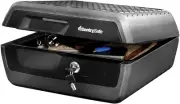 Fireproof Waterproof Safe Box Key Lock Fire Chest Safe for Valuables 0.36 Cubic