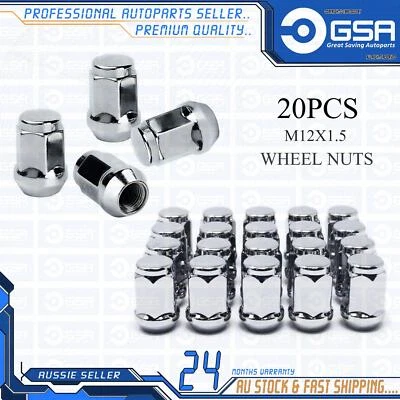 20 x M12x1.5 Wheel Nuts for HOLDEN Commodore VT VX VY VZ Lug Nuts Chrome (for: Honda)