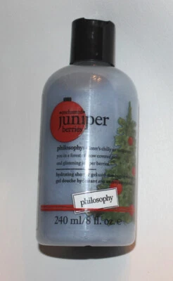 New PHILOSOPHY JUNIPER BERRIES Shower Gel & Bubble Bath 8 oz Sealed Holiday