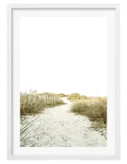 [Profile Australia] Australian Made Sandy Path 2 Art Print A1 Frame in White