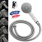5 Function Massage Rain Hand Held Shower Head with 1.5m Hose Chrome Round