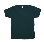 Hanes Adult Blank Plain Dark Green T-Shirts Short Sleeve Size Medium 13 Pack