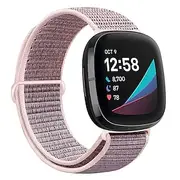Smartwatch Band Nylon Straps Compatible with Fitbit Versa 3 / Fitbit Sense Soft Breathable Smartwatch Band Sport Adjustable Replacement Strap Women Men Bracele