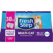 Multi-Cat Scented Clumping Cat Litter with the Power of F.e.b.r.e.z.e, 38 Lbs