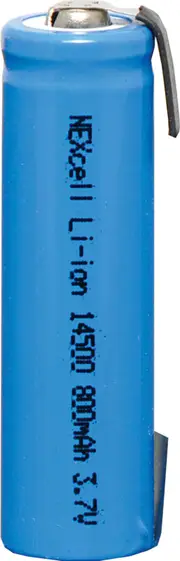 14500 800mAh Lithium Ion Rechargeable Battery With Tags for Laptop Power Tools
