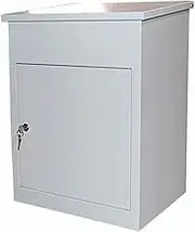 Parcel Lockable Drop Box Mailbox - Secure Home Package Locker 44x35x58cm White