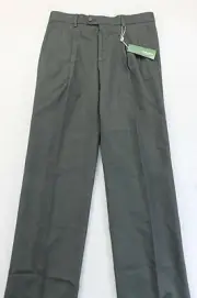 BOBBY JONES GOLF Men BLACK COTTON TENCEL PLEATED PANTS NWT 32 x 38 UNHEMMED $115
